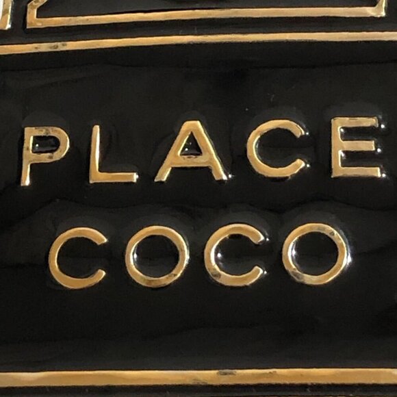 CHANEL PLACE COCO Black Brooch Gold Tone Pin B15S Auth - Picture 6 of 10